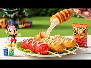Miniature Cooking: Crispy Mini Mozzarella Corn Dogs Recipe 🧀🌭 (Super Easy Cheese Pull Snack!)