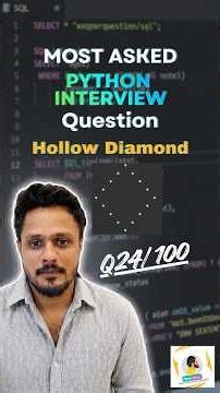 Print Hollow Pyramid Pattern in Python 🔺 (Interview Q24/100)