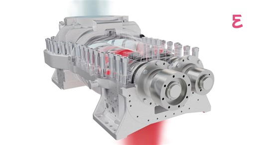 【机械科普】螺杆式压缩机结构动画展示