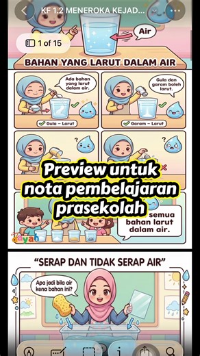 Nota Prasekolah Kognitif Sains untuk Anak-anak