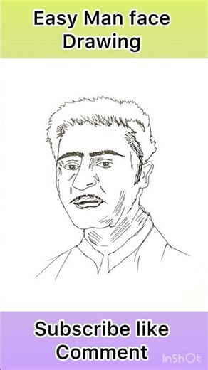 Easy Man face #drawing #easyartlover #art #youtubeshorts #easydrawing #drawingtutorials #