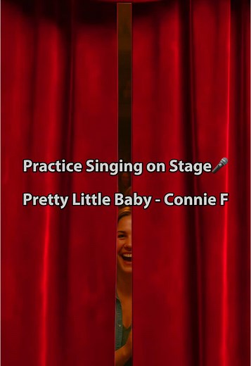 Practice singing on Stage 🎤 Pretty Little Baby-Connie Francis #singing #stage #reading #lyrics #practice #challenge #music #fypusa #usa #prettylittlebaby