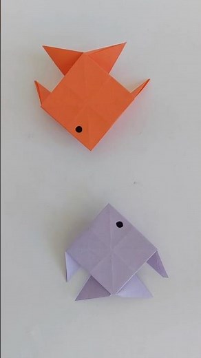Easy Origami Fish for Beginners ✂️🐟 #Shorts