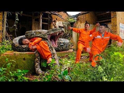 Massive Python Attack Rescue — Dramatic Save in Abandoned House Shocks Everyone