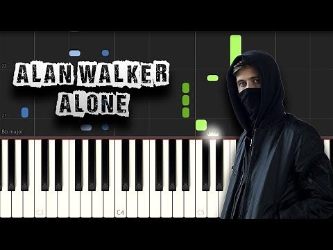 Alan Walker - Alone - [Piano Tutorial] (Synthesia) (Download MIDI + PDF Scores)
