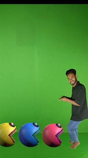 wait me jump on new colour monster Pac-Man vs Big monster Pac-Man#youtubeshorts#shorts