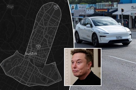 Elon Musk unveils penis-shaped map of Tesla’s Robotaxi expansion in Texas