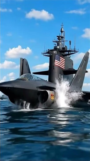 American Sci-Fi Submarine Transforms Into Jet and Soars #f22raptor #military #b2spirit #su57