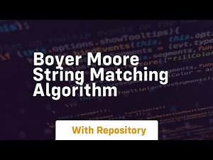 Boyer moore string matching algorithm