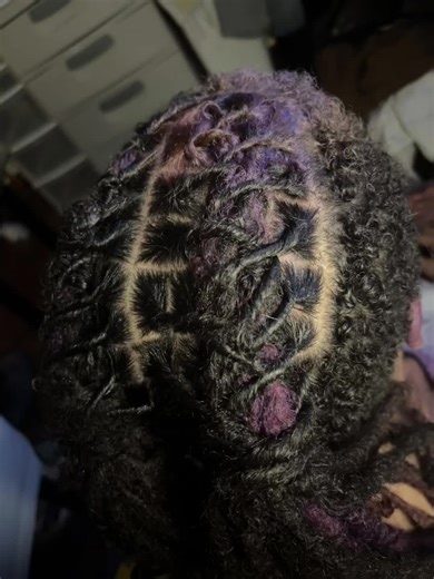 Purple and Black Dreads: Stylish Transformation