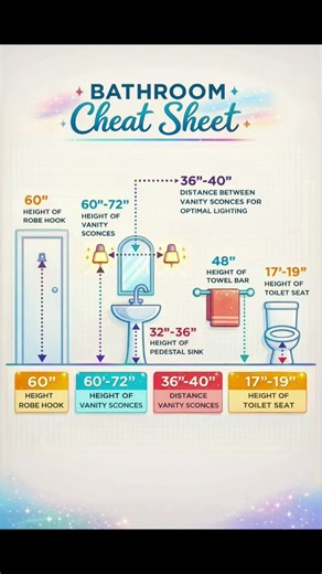 Bathroom Cheat Sheet | Basic Knowledge for Civil Engineering | #Shorts #Building
