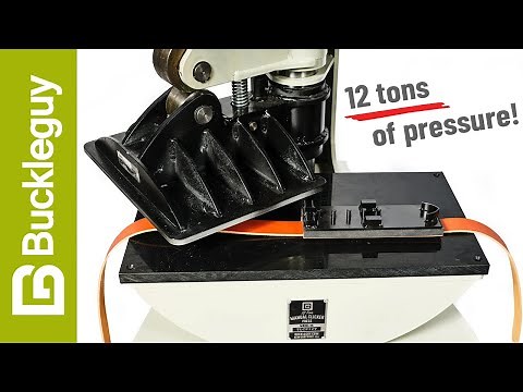BG 12-Ton Manual Clicker Press for Leather, Vinyl, Rubber, Canvas, Biothane