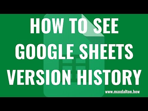 How to See Google Sheets Version History