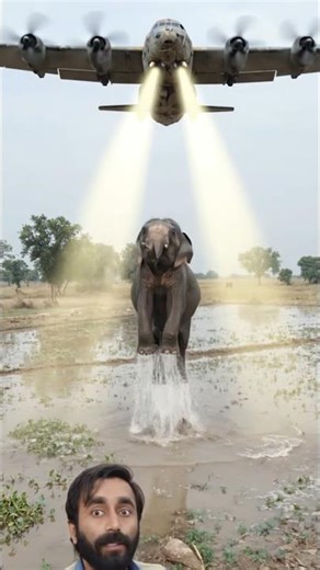 A Plane Lifts an Elephant into the Sky 😲✈️🐘 | Unbelievable Scene #shorts