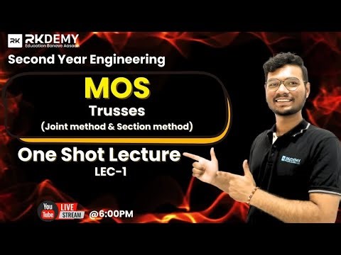 Trusses One Shot Lecture | Joint Method + Section Method | MOS | SOHAM SIR | SE Engineering