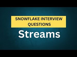 Snowflake Syntaxes Interview Questions and Answers | Snowflake Streams