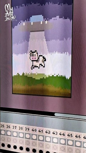 👽🐄 UFO Cow Abduction Pixel Art Animation | Made in Aseprite
