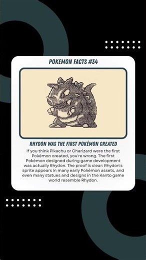 Rhydon Was the First Pokémon Created