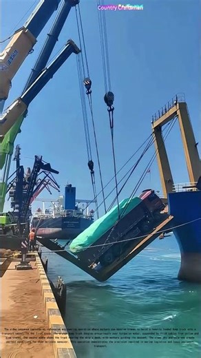 Marine Construction Mastery: Lifting Heavy Machinery onto Ships