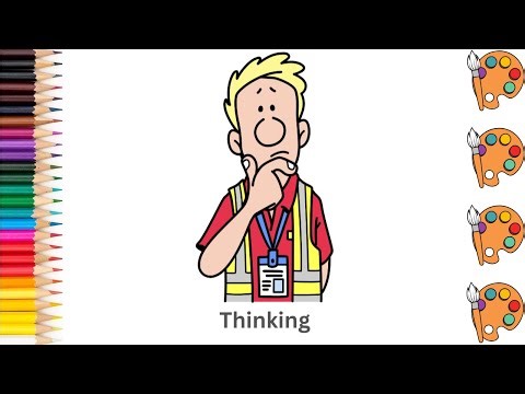 Thinking - Sketch Art and Paint | Step by step tutorial | Pencil to Palette