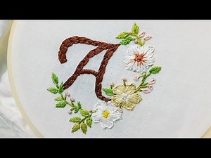 Monogram Art Hand Embroidery | How To Stitch A Beautiful Monogram Design With Needle & Threads
