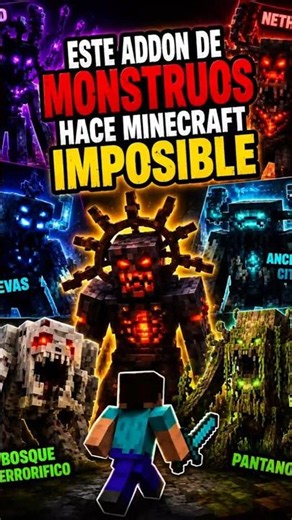 😱 This Monster Addon Makes Minecraft IMPOSSIBLE!! #minecraft