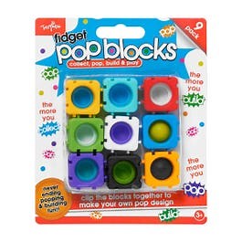 Toy Mania Fidget Pop Block Set of 9