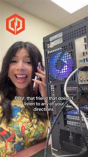 Follow the directions! 🤗 & Follow @cyberpowerpc for more to purchase any custom gaming builds, pre-builds, and PC gaming content 🧡🔥 Lets Go! . . . . . . #gamingpc #pcmasterrace #pcbuilds #pcgamers #pcrepair #pcgamers #comedyskit #gamingcommunity #explorepage #viral | CyberPower Inc.