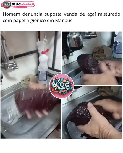 Açaí misturado com papel higiênico em Manaus: denúncia e dúvidas sobre higiene