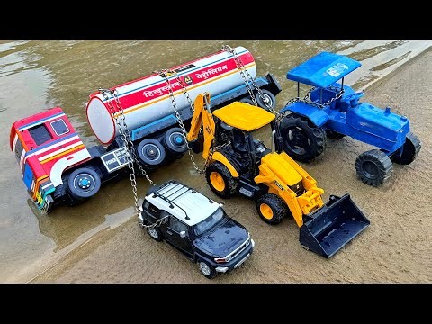 Volvo Indian Oil Petrol Truck Accident Pulling Out Car Jcb 3dx Tractor | Jcb Tractor Cartoon Video