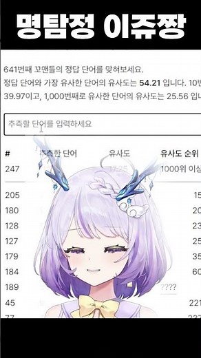 The person who hit #1 in national similarity on Semantle #shorts #vtuber