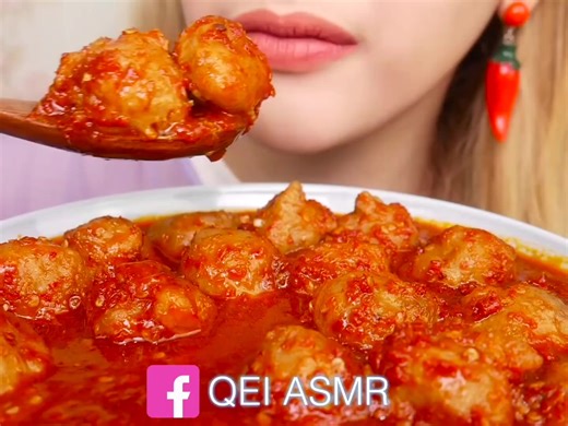 Mukbang Bakso Mercon Super Pedas with Qei ASMR