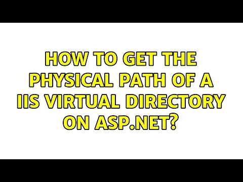 How to get the physical path of a IIS virtual directory on ASP.NET?