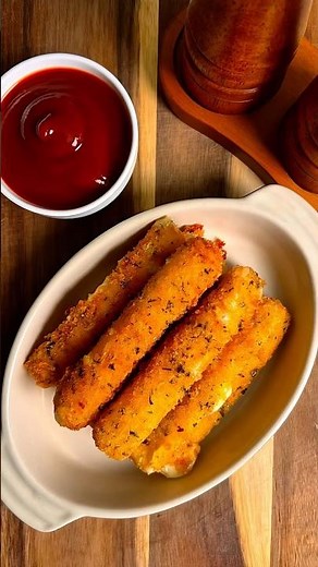 The Crispiest Homemade Mozzarella Cheese Sticks | Easy Cheese Pull Recipe 🧀✨