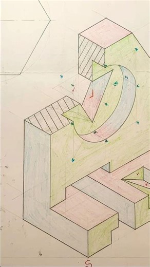 Isometric in Sectional Drawing ✍️