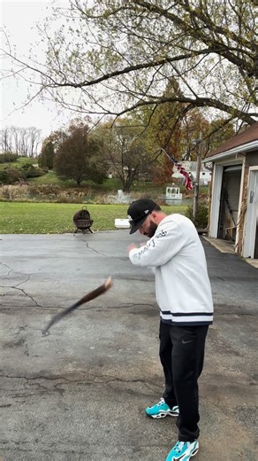 Alex “Ziggy” Ziegler on Instagram: "what’s harder? the bat tricks or backwards cornhole shot in 20 mph wind 😂🔥"