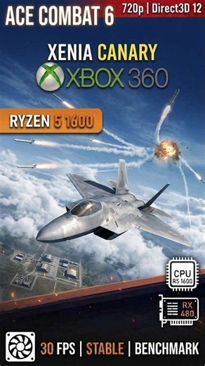 Is Ace Combat 6 Playable on Xenia Canary? #shorts #rx480 #ryzen5