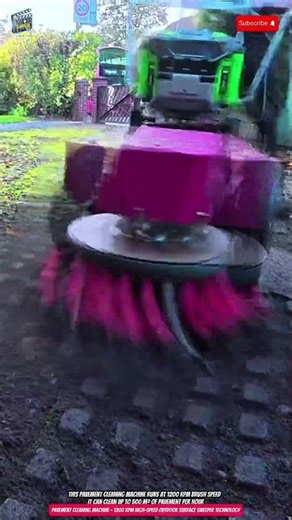 Pavement Cleaning Machine – 1200 RPM High Speed Outdoor Surface Sweeper Technology