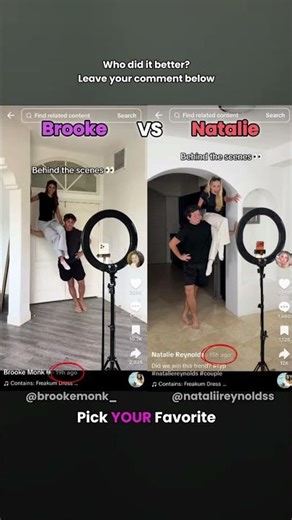 Brooke vs Natalie. Which version you like better? #duet #comedy #funny