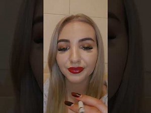 ASMR red lipstick girl smoking cigarette