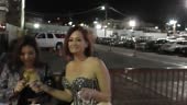 Akira Lane & Tory Lane greets fans arriving to the AVN Awards...