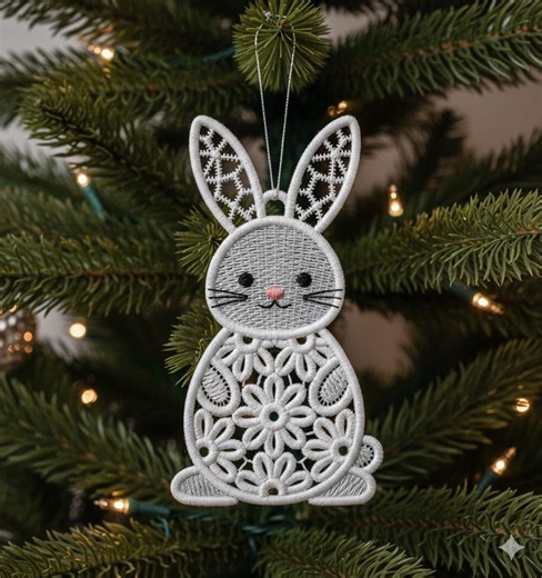 FSL Rabbit - Free Standing Lace Machine Embroidery Designs Instant Download 4x4 Hoop SCA1257-010 - Etsy New Zealand