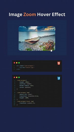 Image Zoom Hover Effect | HTML CSS #css #html #tutorials