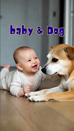 Baby Tries to Grab Dog's Tongue! Watch His Reaction! 🤣 Too Cute!