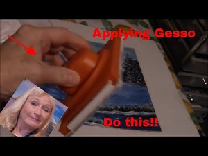 The "Secret" to applying Gesso to your canvas acrylic painting for beginners