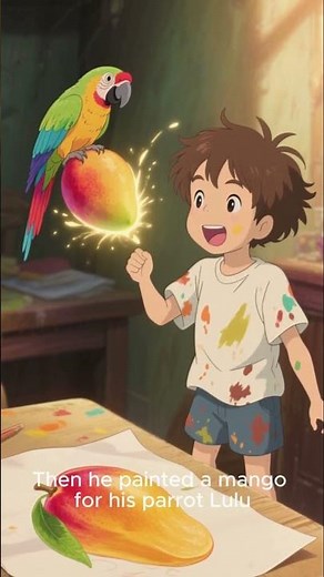 Bobby and the Magical Paintbrush Kids Short Cartoon Story in English