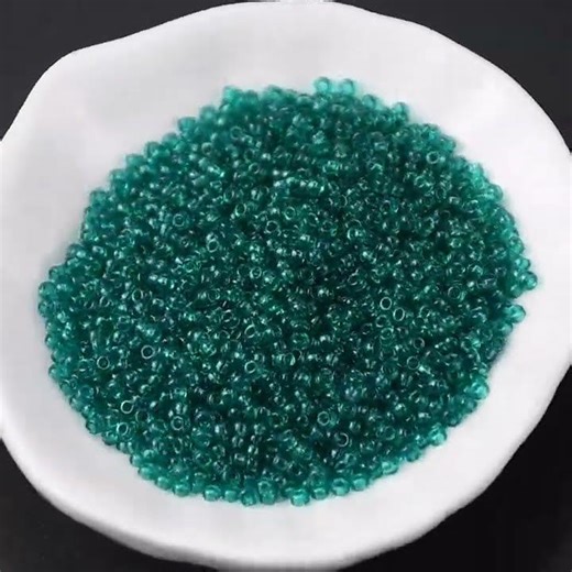 MIYUKI Round Rocailles Beads, Transparent Teal
