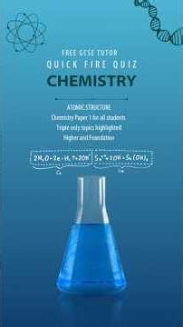 Chemistry paper 1 Atomic structure #gcse #chemistry#tutor#revision#shorts#free #youtubeshorts