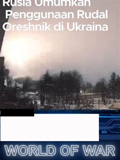 🇷🇺Oreshnik sendiri merupakan sistem rudal balistik jarak menengah yang dikembangkan Rusia sebagai bagian dari modernisasi kekuatan rudal strategisnya. Sistem ini dirancang untuk memiliki jangkauan ribuan kilometer, dengan kemampuan membawa berbagai jenis hulu ledak, termasuk hulu ledak konvensional maupun nukli3. Beberapa laporan menyebutkan bahwa Oreshnik memiliki kemampuan membawa hulu ledak terpisah (MIRV), yang memungkinkan satu rudal melepaskan beberapa hulu ledak ke sasaran berbeda dalam