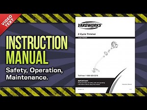 Instruction Manual: Yardworks YW2500 Curved Shaft 2-Cycle Grass Trimmer (769-08679)